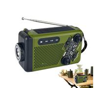 Radio Meteorológico 16 X 7.1 X 9.6 Cm Radio De Emergencia Radios De Manivela Solar Linterna Y Lámpara A Pilas Iluminación De Soporte, Alarma SOS, Carga Solar, Generación De Energía con Manejo De Mano