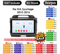 Radio multimedia con GPS para coche, radio con reproductor, Android, 2 Din, navegador Navi, wifi, para KIA Sportage 2010, 2011, 2012, 2013, 2014, 2015, 2016 P1 (4 Núcleos, 1G, 32G)