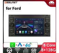 Radio Multimedia para coche Android de 2 DIN para Ford Mondeo s-max Focus Kuga C MAX Galaxy Fiesta Transit Fusion Connect Kuga Carplay Scre Cámara trasera P1 S