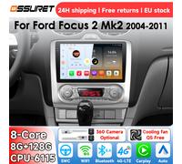 Radio OSSURET Android 14 para coche Ford Focus 2 Mk2 2004 - 2011, sistema inteligente de aire acondicionado automático, reproductor multimedia Carplay, reproductor de vídeo GPS 4G 6115 T3-CP(4Core 2G