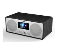Panasonic RF-D40EG-K Radio de Internet y Dab+/FM con Bluetooth, 6 W, Altavoces de 7,5 cm, LCD a Color TFT de 2,4", Alarma y Temporizador de Apagado, Mando a Distancia, USB, Wi-Fi, Negro