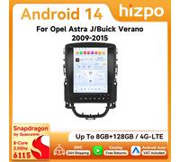 Radio para Auto Android CarPlay Hizpo de 9.7 Pulgadas para Opel Astra J Buick Verano 2009-2015, Pantalla Estilo Tesla, GPS, DSP, 360CAM, Snapdragon6115 P1L (4Core 1G 16G)