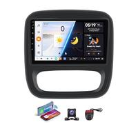 Radio para Coche con Android 13 de 9", navegación GPS HD, 4G LTE, Bluetooth 5.0, CarPlay y Android Auto, Compatible con FM/RDS/Dab+, cámara DVR para Renault Trafic 3 (2014-2021)