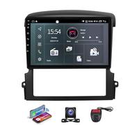 Radio para coche HYNMSM Android 13 para Kia Sorento BL 2002-2011 con Carplay inalámbrico Android Auto, pantalla táctil de 9 pulgadas, navegación GPS, SWC, Bluetooth 5.0, FM, RDS, cámara de marcha atr