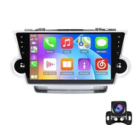 Radio Para Coche Para Toy-ota Hig-hlander 2009 2010 2011 2012 2013 Con Carplay Y Android Auto - Pantalla IPS De 10 Pulgadas Con WiFi GPS Control En El Volante + Cámara De Marcha At(Color:8 Core 4+32G)