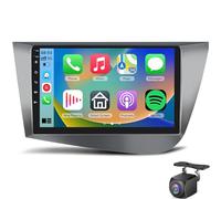 Radio para coche Seat Leon MK2 2005-2012, pantalla táctil de 9" estéreo Android 14.0 con Carplay inalámbrico Android Auto DSP BT navegación GPS espejo radio FM RDS cámara de visión traser(Color:S8)