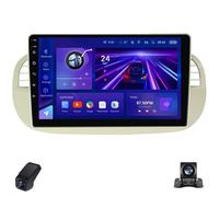 Radio para Coche ZCZANT para Fi-at 500 2007-2015 1DIN Android 13 Radio estéreo para Coche con Pantalla táctil WiFi/CarPlay inalámbrico/Android Auto/GPS/SWC/Bluetooth 5.0/FM/Am/RDS/DSP/Cámara de visió