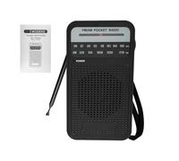Radio pequeña portátil de Bolsillo con Transistor de batería, Radio Am FM Funciona a Pilas 2AA(No Incluido), radios portátil pequeña para Anciano Interiores Exteriores