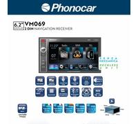 Radio Phonocar vm069 2din Coche Multimedia 6.2" Navegante Bluetooth