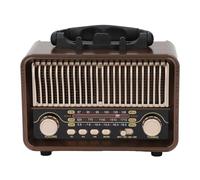 Radio Portable Am FM SW, Altavoz Vintage Retro Bluetooth5.4 con Antena Ajustable, Batería de 1200 MAh, Tipo C Recargable, Soporte de Teléfono, Tarjeta TF de Soporte, AUX,