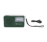 Radio portátil AM/FM para preparación ante emergencias, radio meteorológica de emergencia con batería de litio incorporada, radio con múltiples