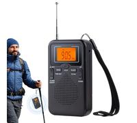 Radio Portátil Am FM - Radio Am FM Portátil con Batería - Equipo con Cordón Integrado Y Sonido Claro para Jóvenes, Adultos Y Mayores En Viajes, Caminatas Y Actividades Diarias