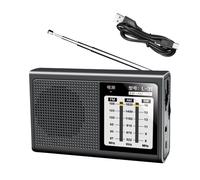 Radio Portátil Am FM | Radio con Carga USB - Funciona con Pilas, Excelente Recepción, Equipo para Senderismo, Camping y Viajes al Aire Libre