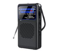 Radio Portátil Am FM | Radio Multibanda | Lámpara LED integrada, Receptor Am/FM/OC a Baterías para Camping, Viajes, Exteriores, y Parque - Diseño Compacto