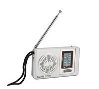 Radio portátil AM-FM, radio personal 2AA con gran área de recepción, radio transistor AM-FM con chip, altavoz incorporado para emergencias en viajes