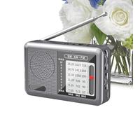 Radio Portátil Am FM,Radio Portátil De Banda Completa,Radio de Onda Corta Recargable Radio meteorológica Am FM - Gran recepción, Equipo de Audio con Conector de Auricular de Radio Transistor de Banda