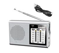 Radio Portátil Am FM - Radio Portátil Recargable USB para Mesa - Funciona con Pilas, Excelente Recepción, Equipo para Senderismo, Camping y Viajes al Aire Libre