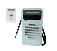 Radio portátil Am FM, Radio Transistor con Altavoz Grandes, Radios Portatil Pequeña, Funciona a Pilas 2AA(no Incluido), Radios de Bolsillo para Anciano