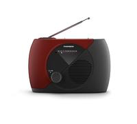 Radio portátil analógica fm con antena telescópica rt353 granate