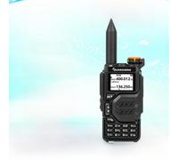 Radio portátil bidireccional, walkie-talkie de doble banda UHF VHF de largo alcance con receptor meteorológico NOAA y copia de frecuencia