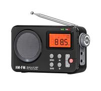 Radio portátil Bluetooth AM/FM con pantalla digital LCD y reloj despertador