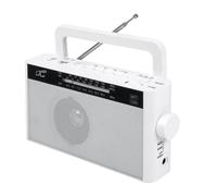 Radio portatil BT AUX microSD USB LTC Retro Sona Blanco Negro multimedia