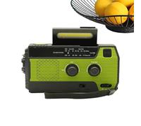 Radio Portátil | Con Lámpara LED Antorcha Y Pequeño Panel Solar | Radio Tiempo Linterna 3 Modos - Para Exterior Casa Falla De Picnic Astillero Senderismo Caza Playa