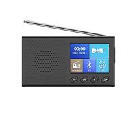 Radio Portátil Dab/FM Radio Digital con 20 Estaciones predefinidas, LENGUADO Radio USB Ponente Incorporado de la Interfaz Multi-Banda - Negro, 12 * 6.5 * 2.3cm