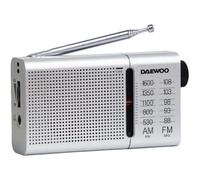 Radio Portátil Daewoo DW1037/ Plateada