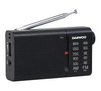 Radio portátil Daewoo DW1119 analógica AM/FM altavoz integrado negra
