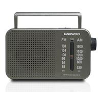 Radio Portátil Daewoo DW1121/con Cable/ a Pilas/ Gris
