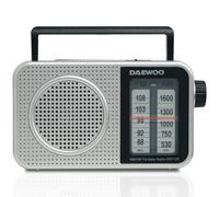 Radio Portátil Daewoo DW1125/ a Pilas/ Gris Metalizado