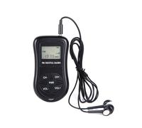 Radio portátil de alta calidad de recepción, compacta y ligera, con sintonización digital AM/FM, radio transistor con pantalla LCD clara para