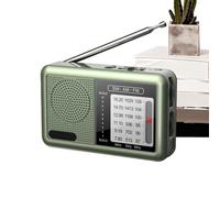 Radio portátil de Banda Completa, pequeña Radio de Onda Corta,Radio de Onda Corta Recargable Radio meteorológica Am FM - Equipo de Audio Gran recepción Auriculares Jack Transistor Radio para Viajes