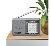 Radio portátil de Banda Completa, pequeña Radio de Onda Corta | Radio portátil de Onda Corta Am FM Radio meteorológica | Equipo de Audio Gran recepción Auriculares Jack Transistor Radio para Viajes