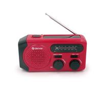 Radio portátil Denver SCR-2010MK2 AM/FM con Solar y Manivela