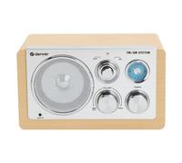 Radio portátil Denver TR-63LW analógica AM/FM 1,5 W acabado bambú y plata