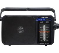 Radio portátil Elbe RF-942 AM/FM 5W analógica antena telescópica negra