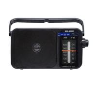 Radio portátil Elbe RF-942 AM/FM 5W analógica antena telescópica negra