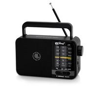 Radio portátil FM Am, Radio de Red y batería para Uso en casa o al Aire Libre, pequeña Bolsa con excelente recepción, Ideal para Personas Mayores, fácil de Usar, Color Negro.