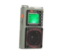 Radio Portátil, FM VHF Am SW WB Radio de Banda Completa con Linterna, Radio Retro de Bolsillo de Emergencia de 1000 MAh, Reproducción de Tarjeta de Alarma SOS Soporte BT, para el