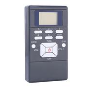 Radio Portátil Mini Radio, Receptor Inalámbrico de Procesamiento de Señal Digital de Radio FM de Bolsillo con Auricular(Gris)