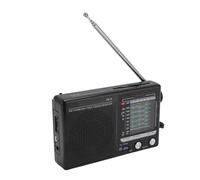 Radio Portátil Multibanda FM MW SW, Radio Mini de Emergencia para Personas Mayores con Antena Larga, Receptor de Transistores Compacto, a Pilas, Camping al