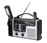 Radio portátil multifrecuencia Am FM SW1 SW2 con energía Solar y manivela, Radio de Emergencia Compacto y Ligero para Exteriores, Funciones multifuncionales para situaciones de urgencia