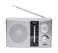 Radio portátil Noveen PR451 Plata FM MW SO AC/Batería Altavoz Giratorio Externo