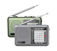 Radio Portatil Pequeña, 2 Piezas Am FM Radios a Pilas, Mini Emergencia Radio de Bolsillo con Altavoz Integrado, Transistores Radios Pequeños Multifunción, para Acampar & Al Aire Libre