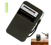 Radio Portátil - Pequeña Radio a Pilas Portátil | Receptor de Alerta de Supervivencia sin Ruido para Senderismo, Caminatas y Excursionismo con Diseño Práctico