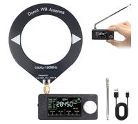 Radio Portatil Pequeña SI4732, HOVCEH Radio Am, FM, LSB USB Portatil 0.5-108 MHz Receptor de Banda Completa, ESP32-S3-Control Radios de Bolsillo con Antena Telescópica y Antena Donut