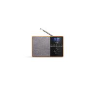 PHILIPS AUDIO TAR5505/10 Radio, Carcasa de Madera, Radio Dab+/FM, Temporizador de Cocina, Alimentación por Red o Batería, Color Marrón/Gris con Bluetooth