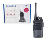 Radio portátil Profesional PNI PMR R15 0.5W, ASQ, Tot, CTCSS-DCS, Monitor, 1200mAh, Programable